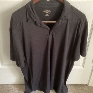 Men’s G.H.Bass Black/Charcoal SS Polo Double Panel Sides Size XL